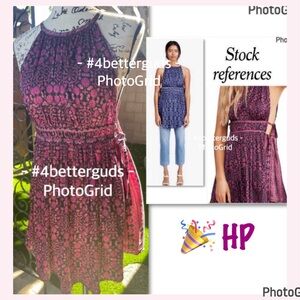 Free People MidSummers Day Adjustable Tunic Top Mini Dress Black Pink Print S P